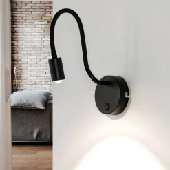 Easylight Zeitlose LED Wandlampe Schwarz Metall flexibler Arm* Moderne Lampen|Küchenlampen