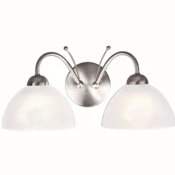 Clearance Searchlight Zeitlose Wandleuchte 2-flmg. silbern