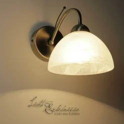 Searchlight Zeitlose Wandleuchte 1-flmg. messing-farben* Wandleuchten|Küchenlampen